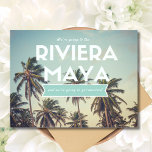 熱帯ビーチリビエラマヤウェディングザデイツを保存 案内ポストカード<br><div class="desc">Riviera Maya、メキシコの熱帯ビーチ結婚式は、宛先ビーチ結婚式の日付ポストカードを保存する。この豪華なトロピカルビーチのヤシの木のデザインはがきは、あなたの家族や友達結婚にあなたの計画を発表するための完璧な方法である。</div>