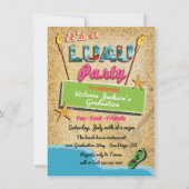 熱帯ビーチルアウ(ハワイ式宴会)パーティの招待状 招待状 (正面)