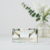 熱帯ビーチ先の名刺 名刺 (スタンド正面)