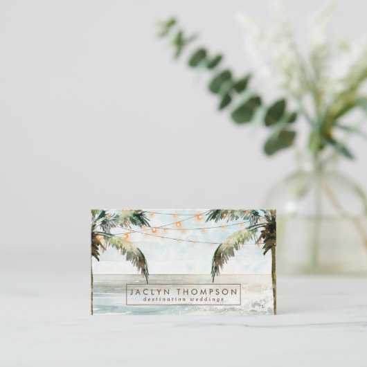 熱帯ビーチ先の名刺 名刺 (スタンド正面)