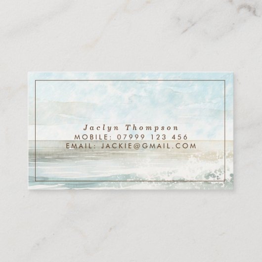 熱帯ビーチ先の名刺 名刺 (裏面)