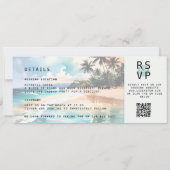 熱帯ビーチ先着機チケット結婚ズ 招待状 (裏面)