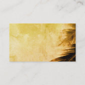 熱帯ビーチ名刺テンプレートのパーム離れ 名刺 (裏面)