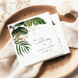 熱帯ビーチ夏のエレガントな結婚式 スタンダードカクテルナプキン