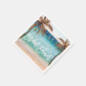 熱帯ビーチ夏ブライダルシャワーナプキン スタンダードカクテルナプキン (角)