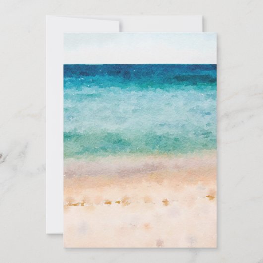 熱帯ビーチ夏18th誕生日パーティー 招待状 (裏面)