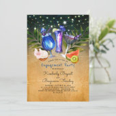 熱帯ビーチ応援カクテル婚約パーティ 招待状 (スタンド正面)