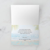 熱帯ビーチ折り畳みクリスマスフォト シーズンカード (内部)