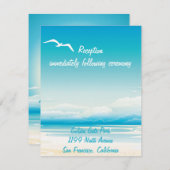 熱帯ビーチ披露宴挿入カード エンクロージャーカード (正面/裏面)