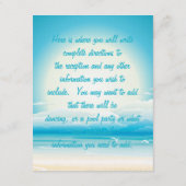 熱帯ビーチ披露宴挿入カード エンクロージャーカード (裏面)