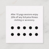 熱帯ビーチ抽象芸術ヨガビジネスのお客様 ロイヤリティカード (裏面)