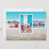 熱帯ビーチ数々のフォトクリスマス シーズンカード (正面)