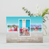 熱帯ビーチ数々のフォトクリスマス シーズンカード (スタンド正面)