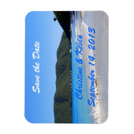 熱帯ビーチ日付磁石を保存 マグネット