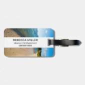 熱帯ビーチ景観、フィジー ラゲッジタグ (裏面横)