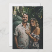 熱帯ビーチ水の色の目的地の結婚式 セーブザデート (裏面)