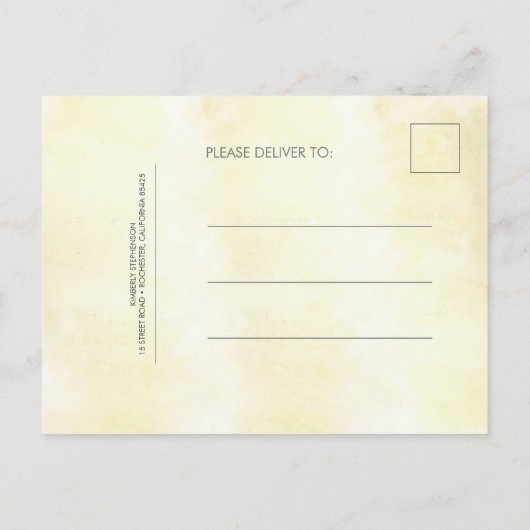 熱帯ビーチ水彩保存日 案内ポストカード (裏面)