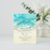 熱帯ビーチ水彩保存日 案内ポストカード (スタンド正面)