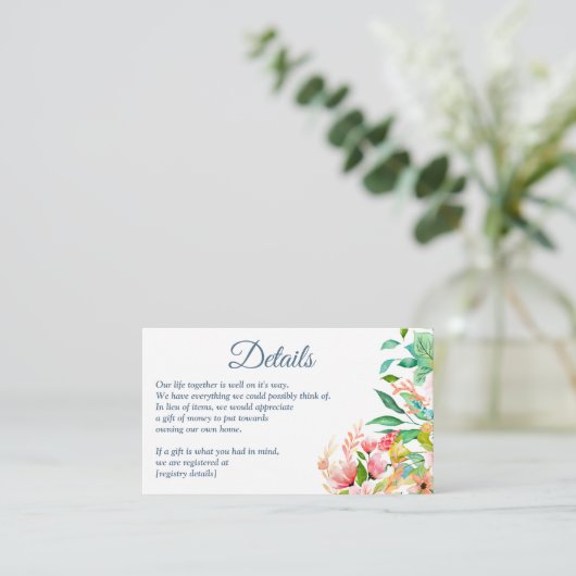 熱帯ビーチ水結婚色 エンクロージャーカード (スタンド正面)