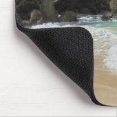 熱帯ビーチ波エレガントモダンテンプレート マウスパッド (コーナー)