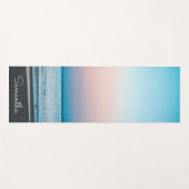 熱帯ビーチ波モダンパーソナライズされた ヨガマット (正面(横))