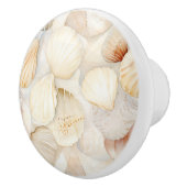 熱帯ビーチ海クリームピーチシーシェル セラミックノブ (右)