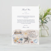 熱帯ビーチ海シェルサンキューカード サンキューカード (スタンド正面)