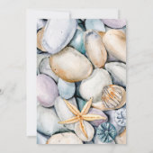 熱帯ビーチ海シェルサンキューカード サンキューカード (裏面)