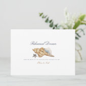 熱帯ビーチ海シェルリハーサルディナーカード サンキューカード (スタンド正面)