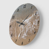 熱帯ビーチ海シーサンディビーチ写真ギフト ラージ壁時計 (傾斜)