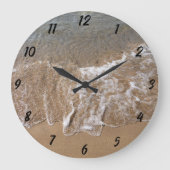 熱帯ビーチ海シーサンディビーチ写真ギフト ラージ壁時計 (正面)