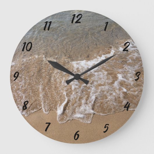 熱帯ビーチ海シーサンディビーチ写真ギフト ラージ壁時計 (正面)