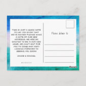 熱帯ビーチ海パームツリームービングアナウンス ポストカード (裏面)