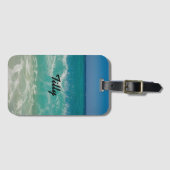 熱帯ビーチ海波名 ラゲッジタグ (正面横)