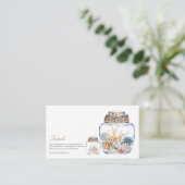 熱帯ビーチ海結婚シェル詳細 エンクロージャーカード (スタンド正面)