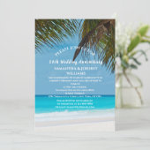 熱帯ビーチ海結婚50周年 招待状 (スタンド正面)