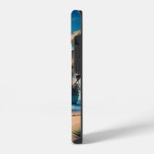 熱帯ビーチ海賊船 iPhoneケース (左側面)