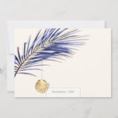 熱帯ビーチ海軍と金ゴールド緑2 – 写真 シーズンカード (裏面)