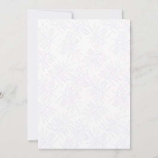 熱帯ビーチ目的地の結婚式の日付を保存 招待状 (裏面)