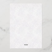 熱帯ビーチ目的地の結婚式の日付を保存 箔招待状 (裏面)