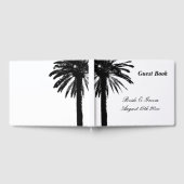熱帯ビーチ目的地ウェディングシックパームの木 ゲストブック (全面)