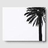 熱帯ビーチ目的地ウェディングシックパームの木 ゲストブック (裏面)