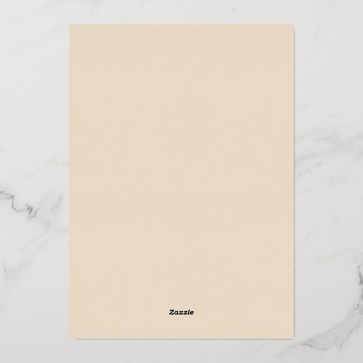 熱帯ビーチ目的地ウェディングフォイル招待状 箔招待状 (裏面)