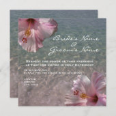 熱帯ビーチ目的地ウェディング招待状 招待状 (正面/裏面)