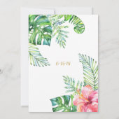 熱帯ビーチ目的地ウェディング招待状 招待状 (裏面)