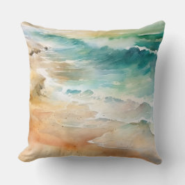 熱帯ビーチ砂と海 クッション