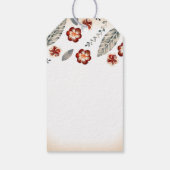 熱帯ビーチ結婚の花 ギフトタグ (裏面)