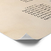 熱帯ビーチ結婚ハート14座席表 ポスター (角)