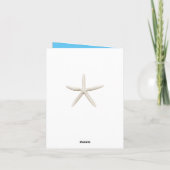 熱帯ビーチ結婚フローラサンキューカード カード (裏面)