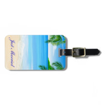 熱帯ビーチ結婚式たった今結婚しました